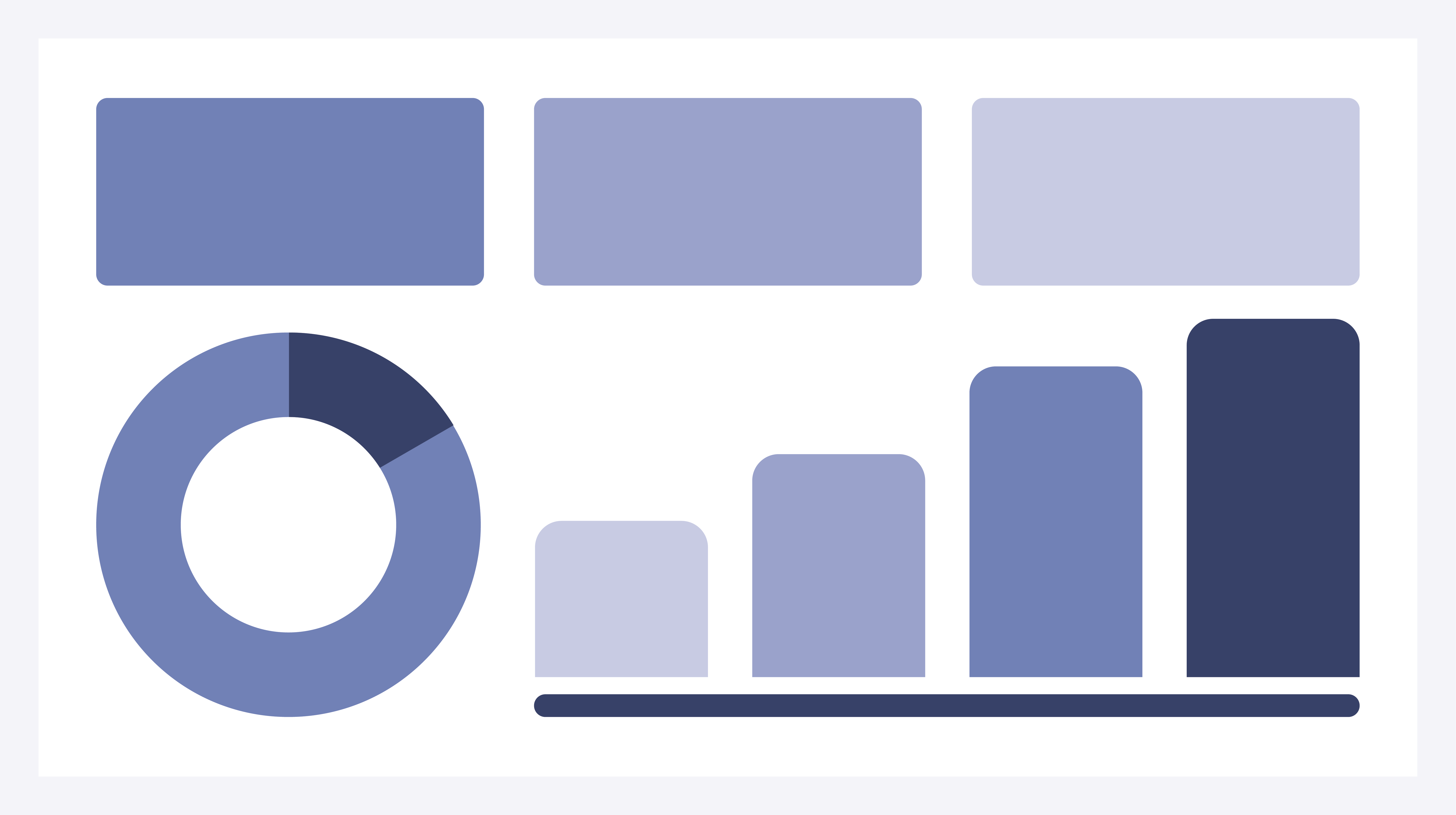 Graphic illustration of a generic data dashboard.