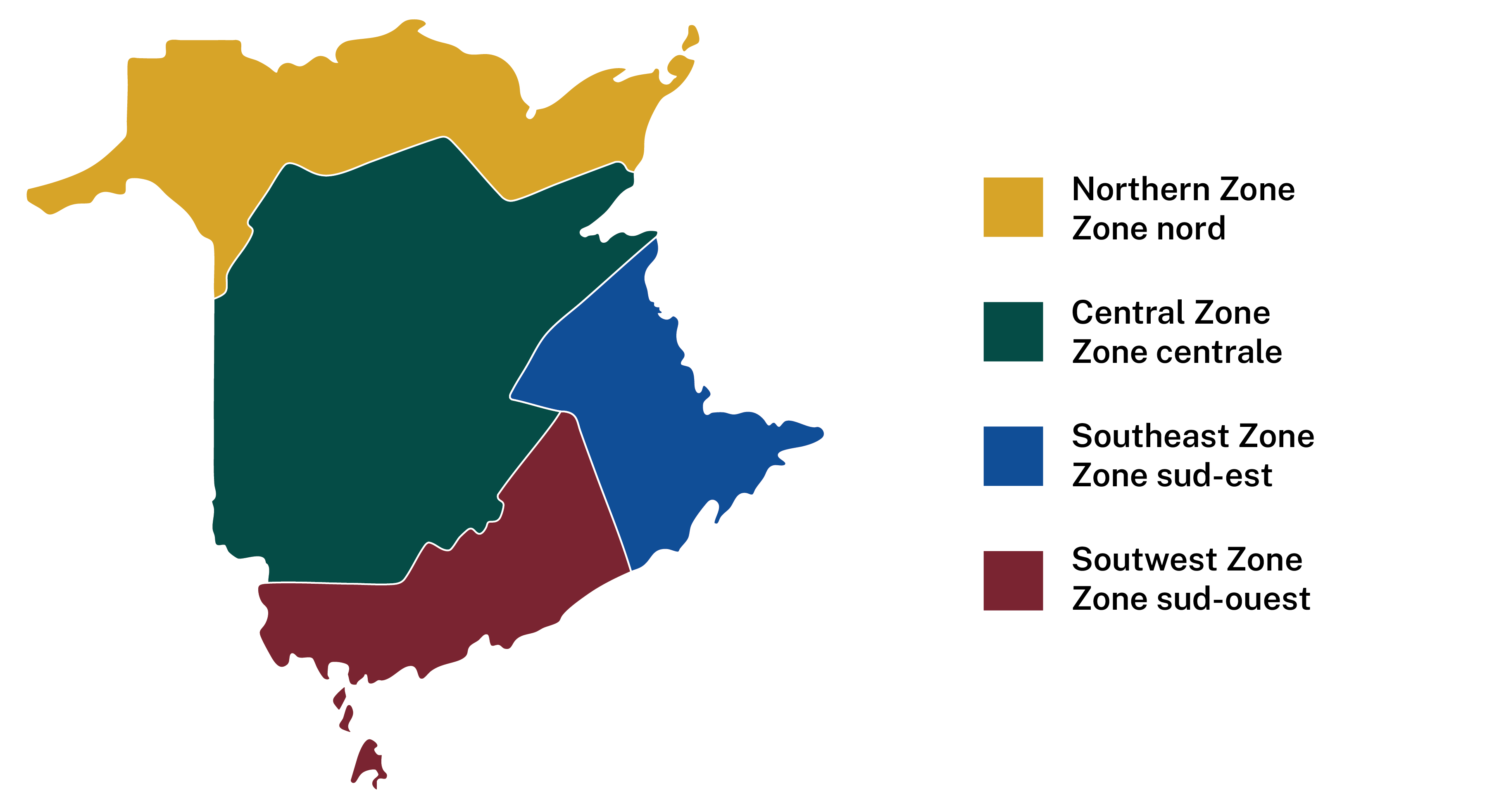 Map of NB zones